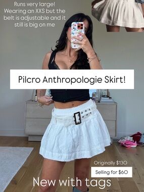 Pilcro pleated skirt Anthropologie NEW